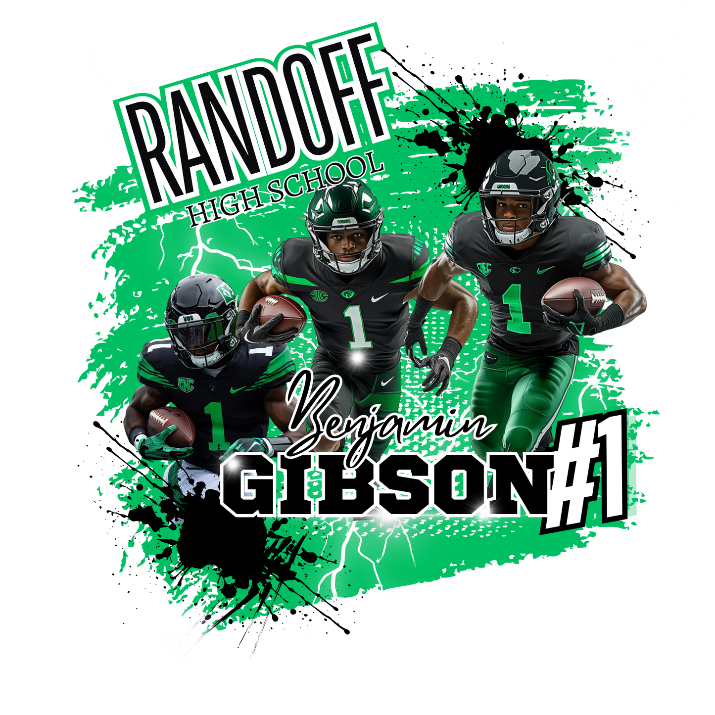 Custom Football yard flag