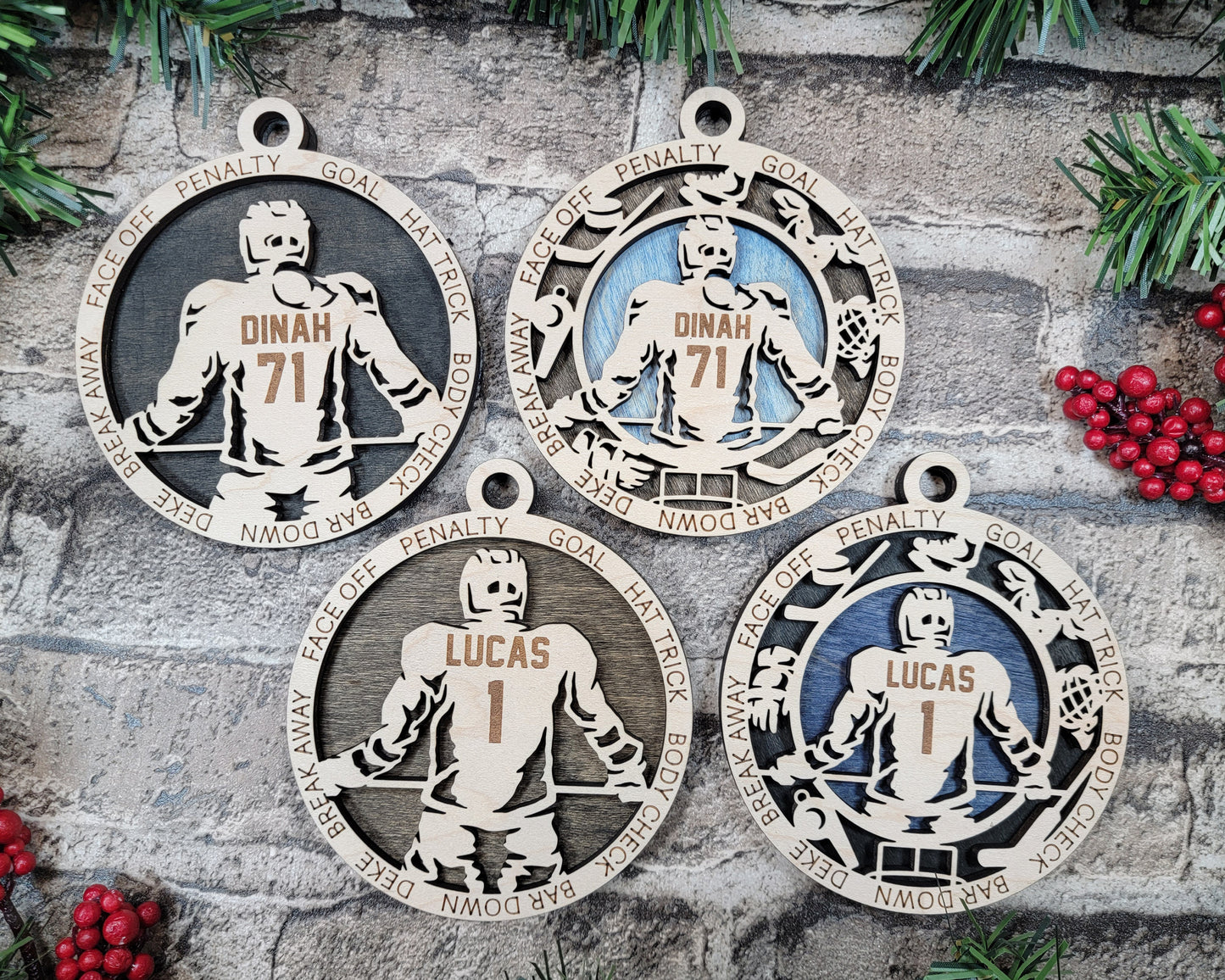 Hockey ornament personalized