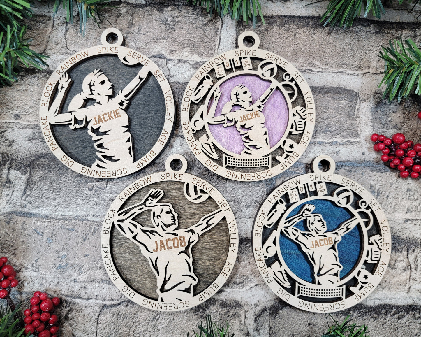 Volleyball ornament personalized