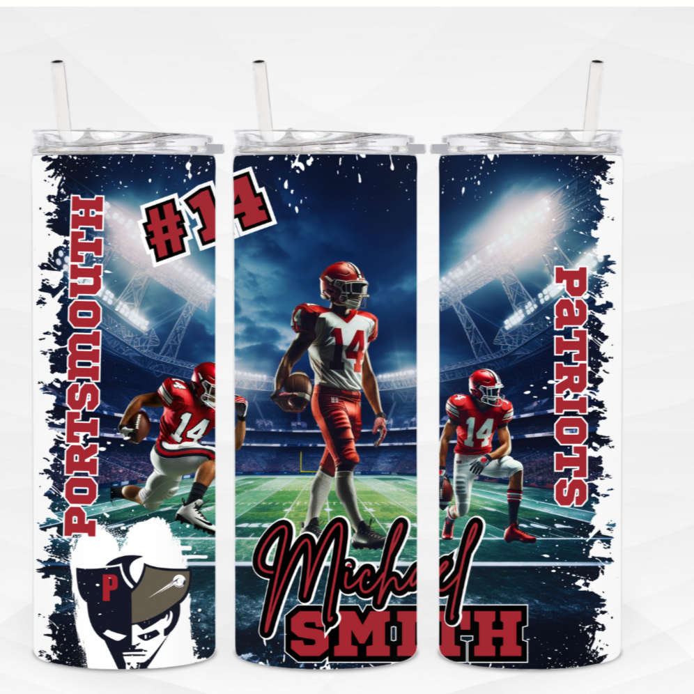 Personalized football Tumbler