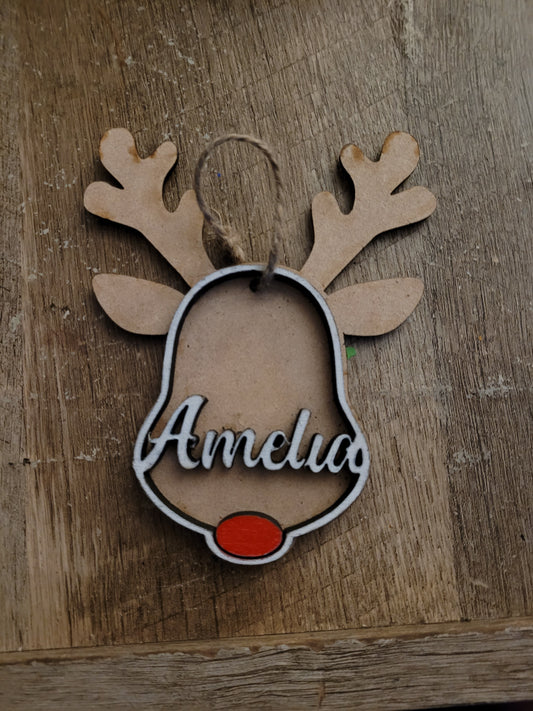 Customized Reindeer Ornament