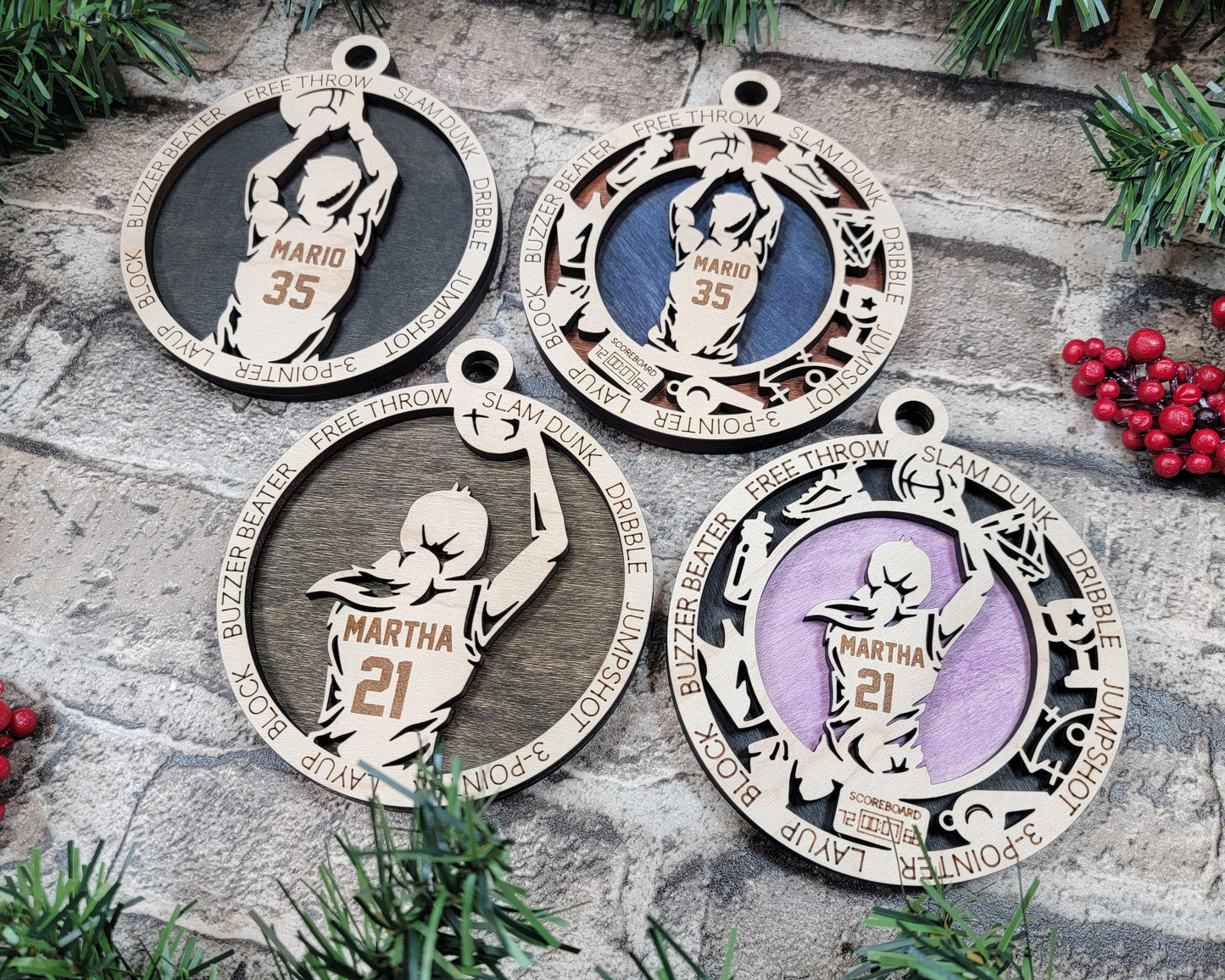 Basketball ornament personalized