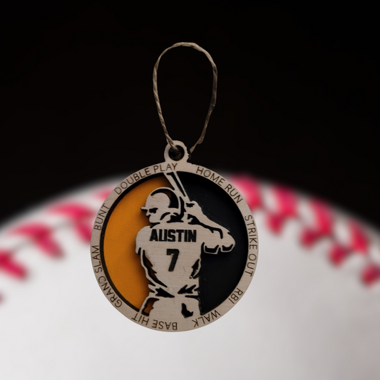 Baseball ornament personalized