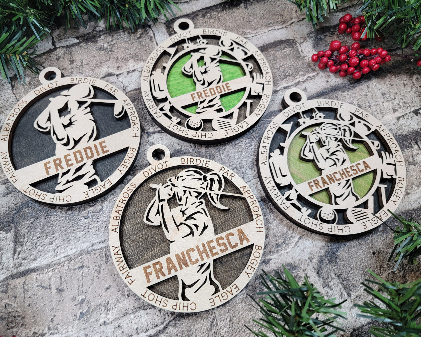 Golf personalized ornament