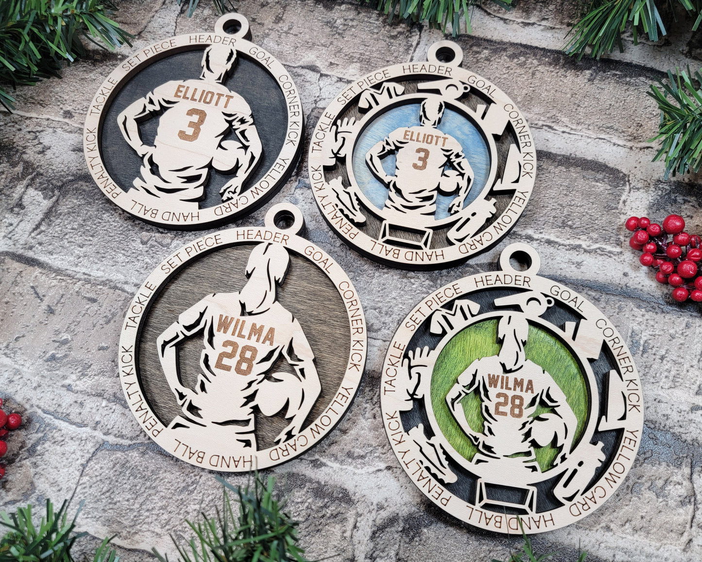 Soccer personalized ornament