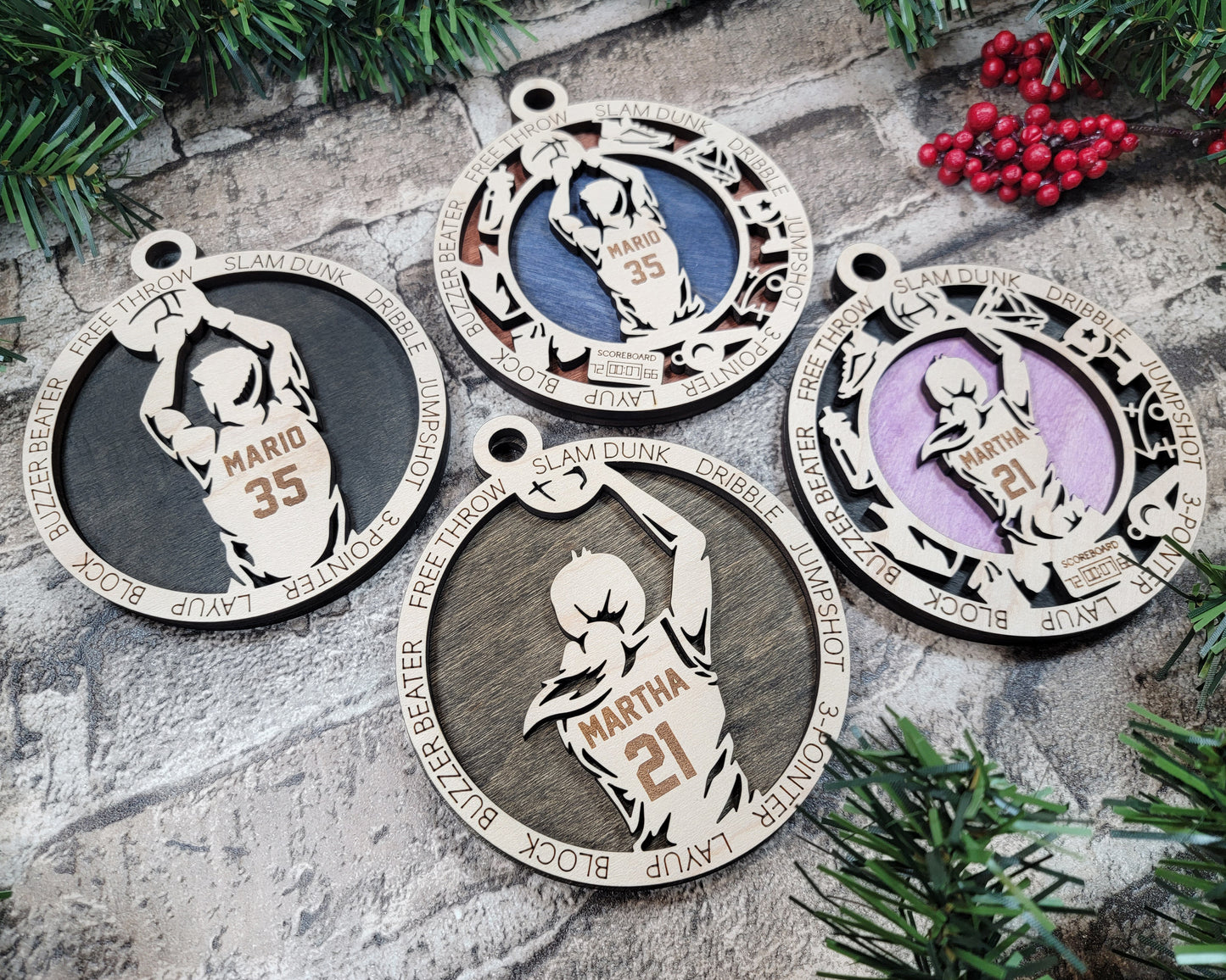 Basketball ornament personalized
