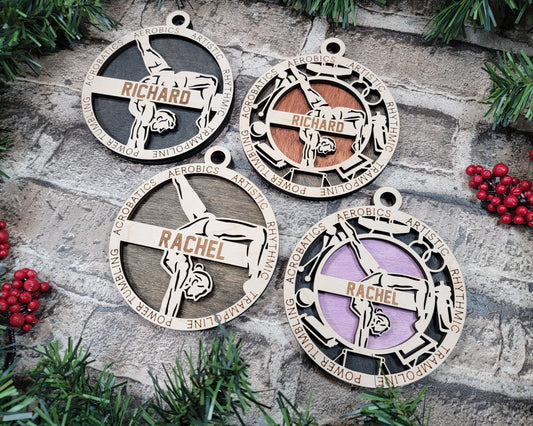 Gymastics ornament personalized