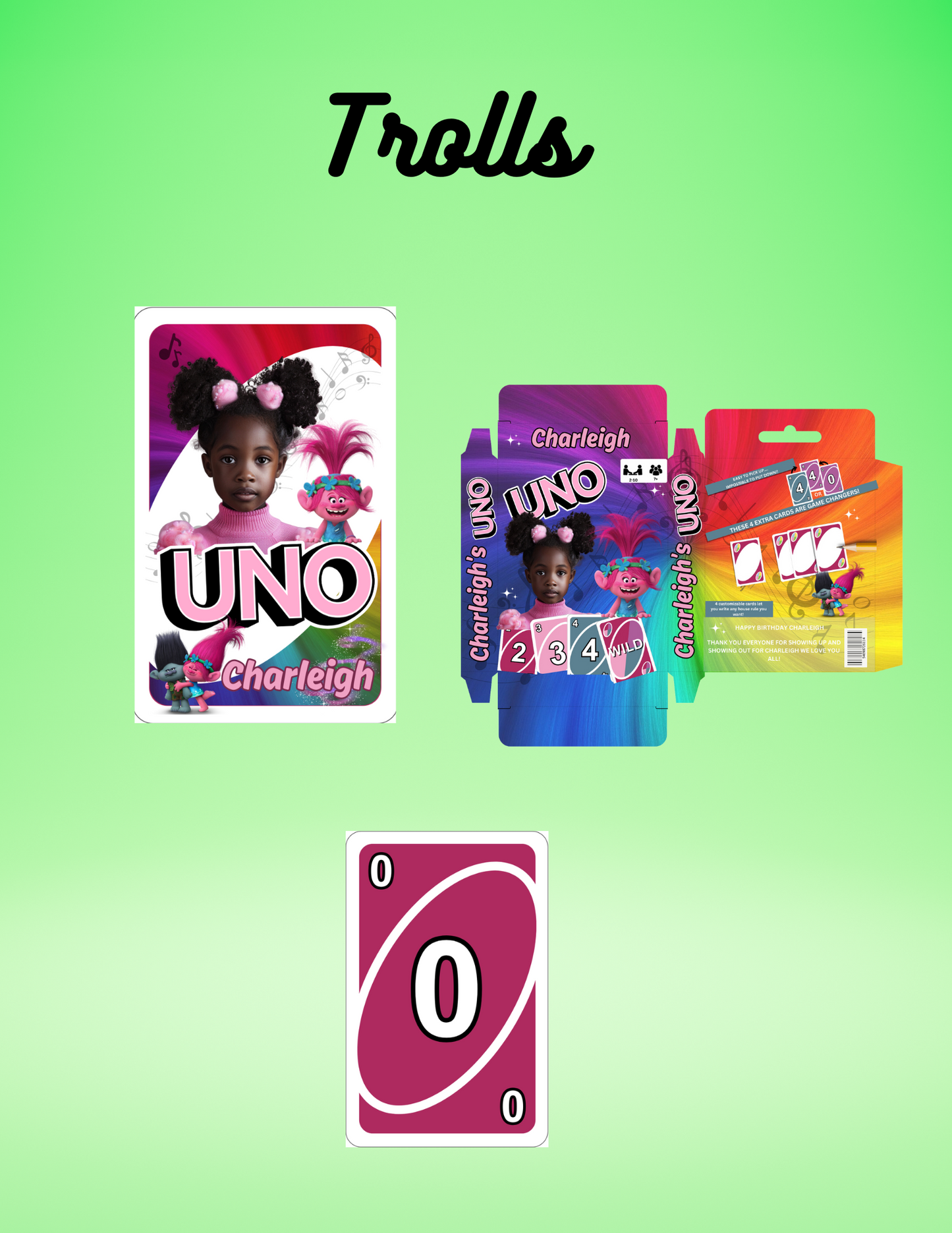 Customized Personalized Uno Card