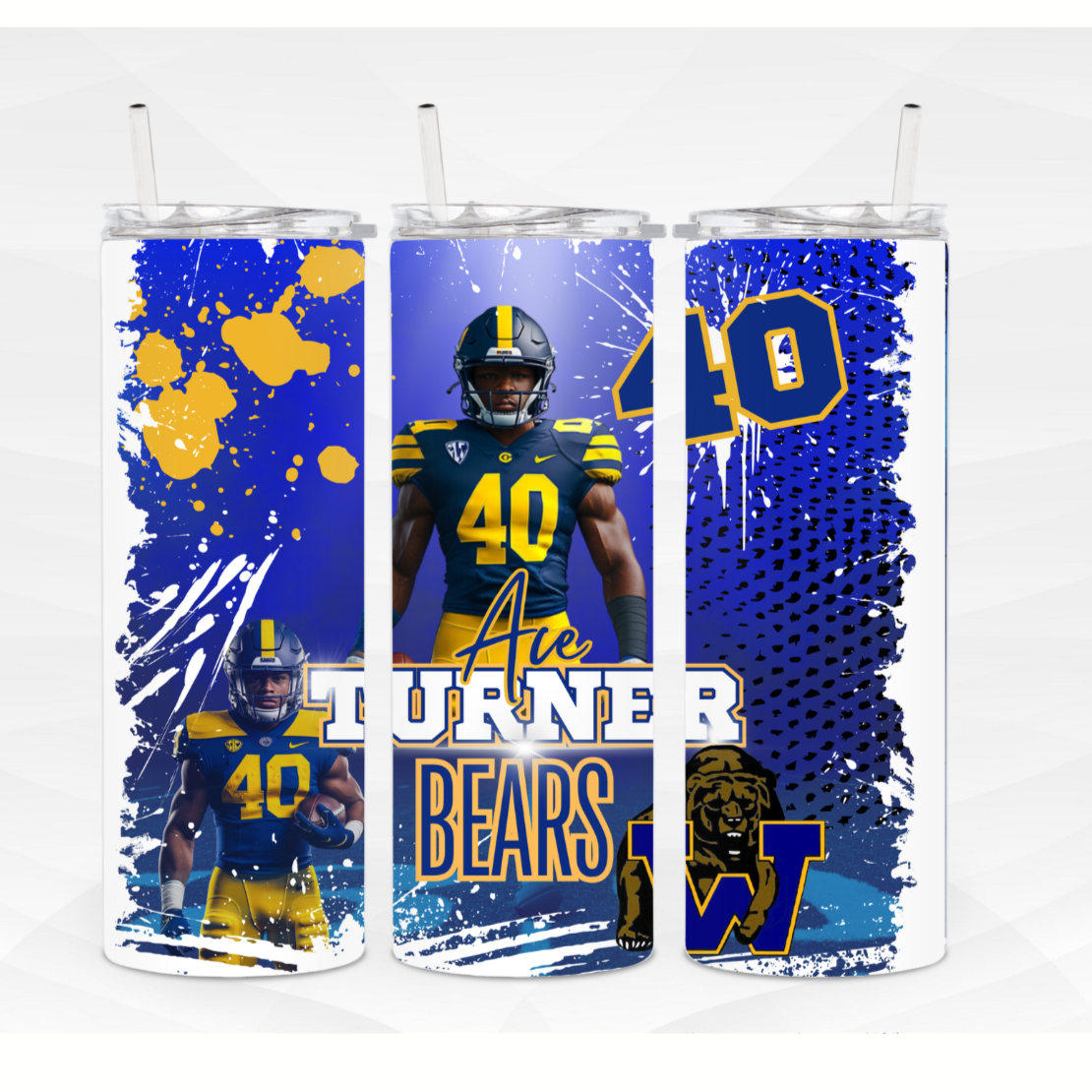 Personalized football Tumbler
