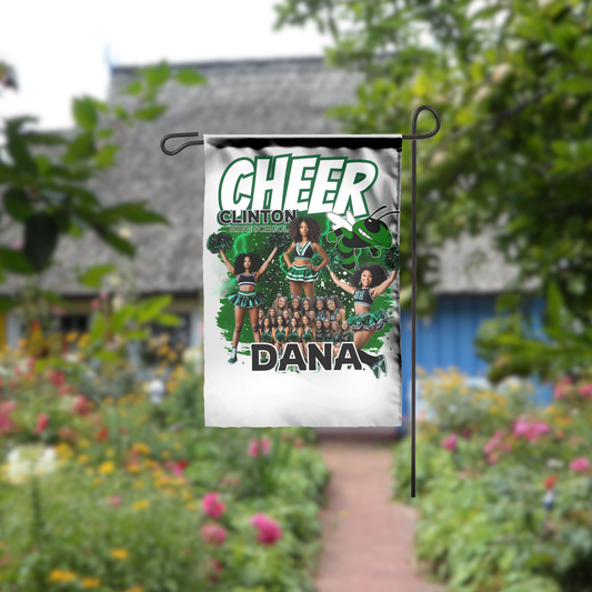 Custom Cheerleader yard flag
