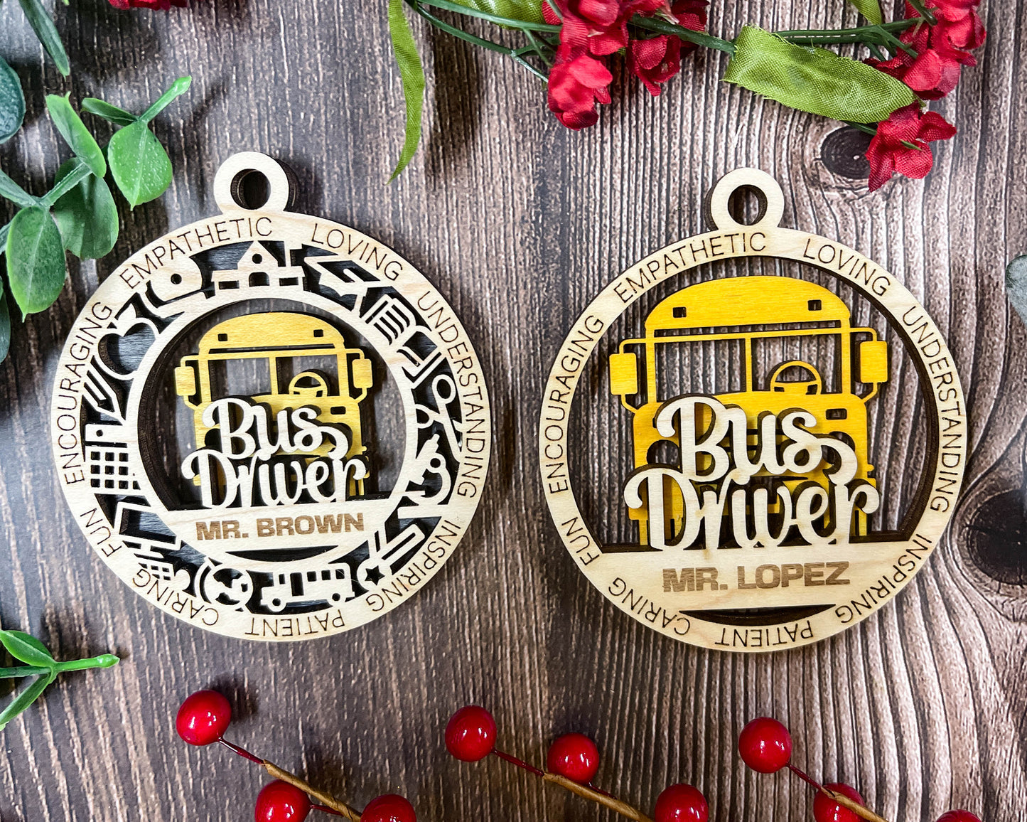 Bus Driver personalized ornaments