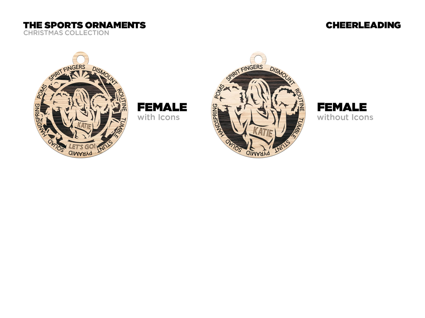 Cheerleading personalized ornament