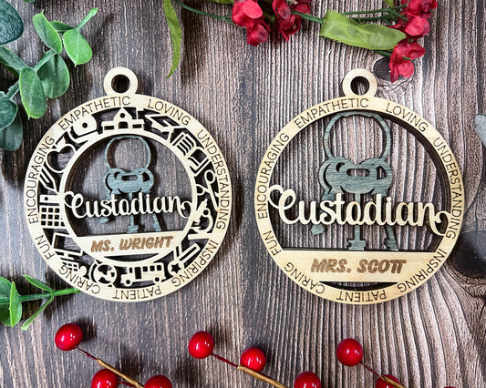 Custodian personalized ornaments