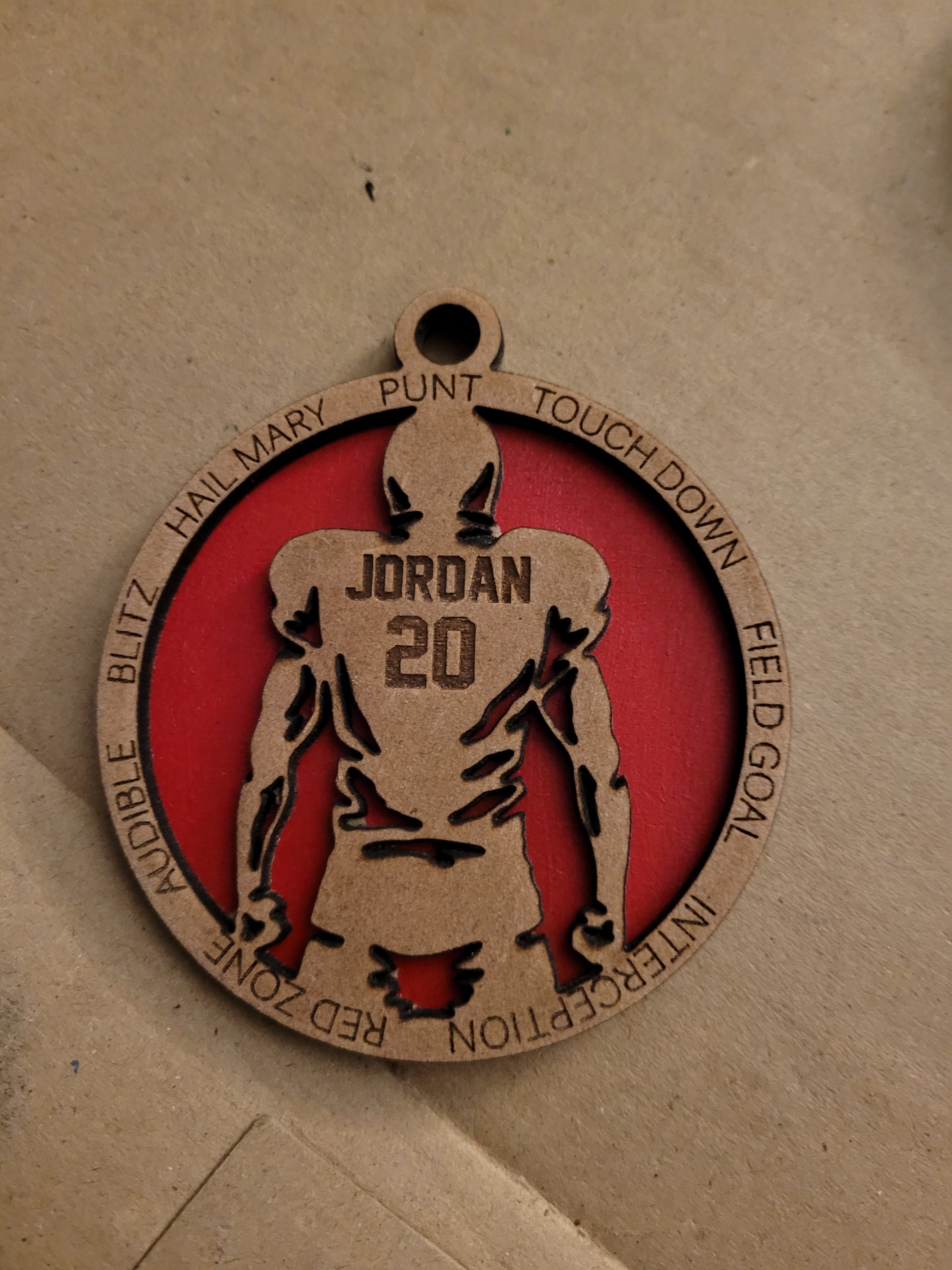Football personalized ornament