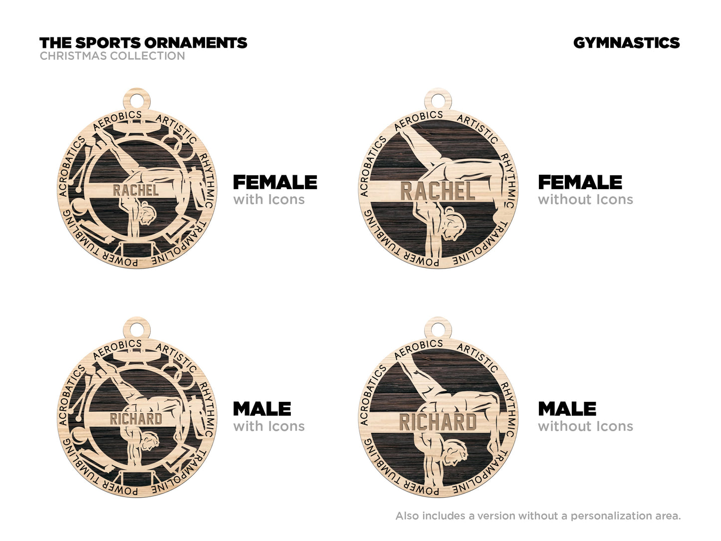 Gymastics ornament personalized