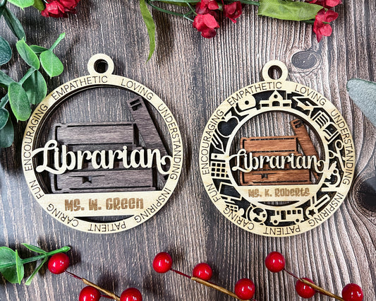Libriarian  personalized ornaments