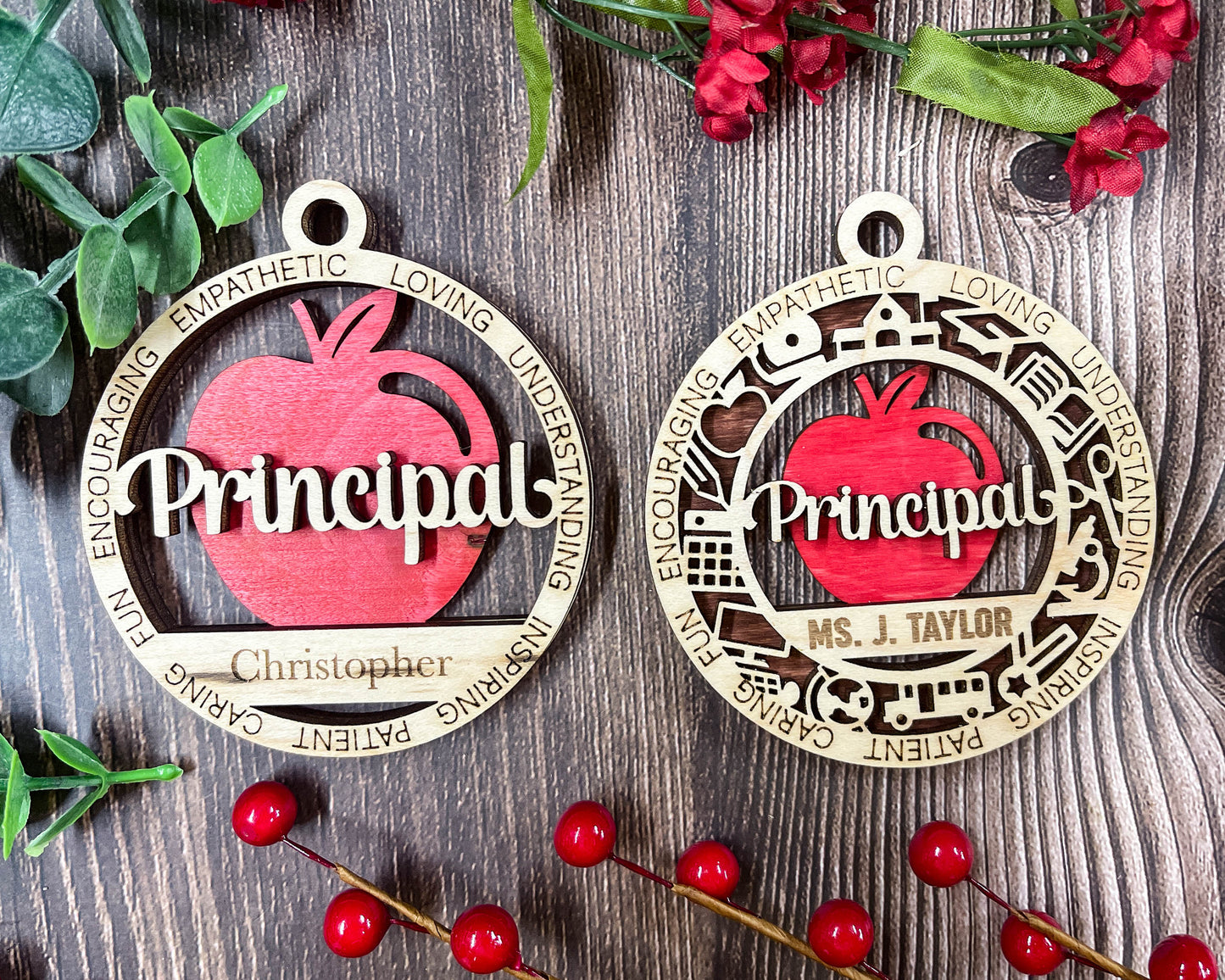 Principle personalized ornaments