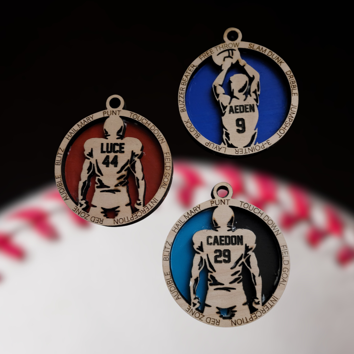 Baseball ornament personalized