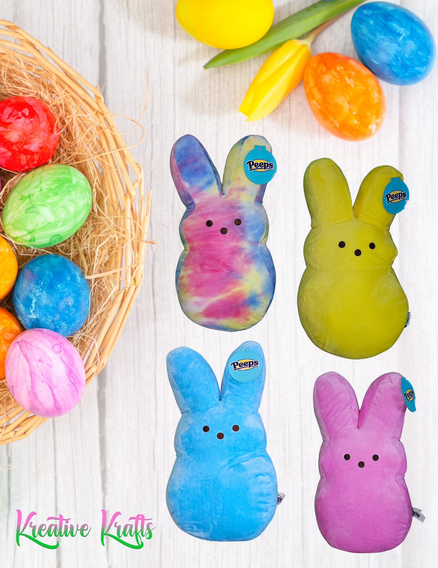 Personalized stuffed 15" Peeps for Easter