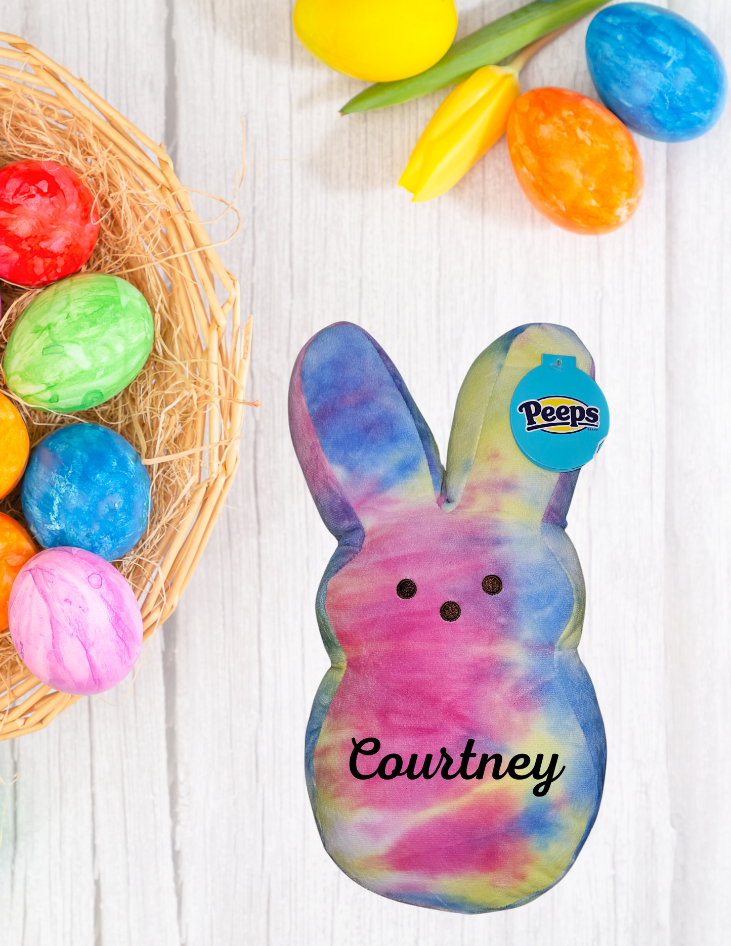 Personalized stuffed 15" Peeps for Easter