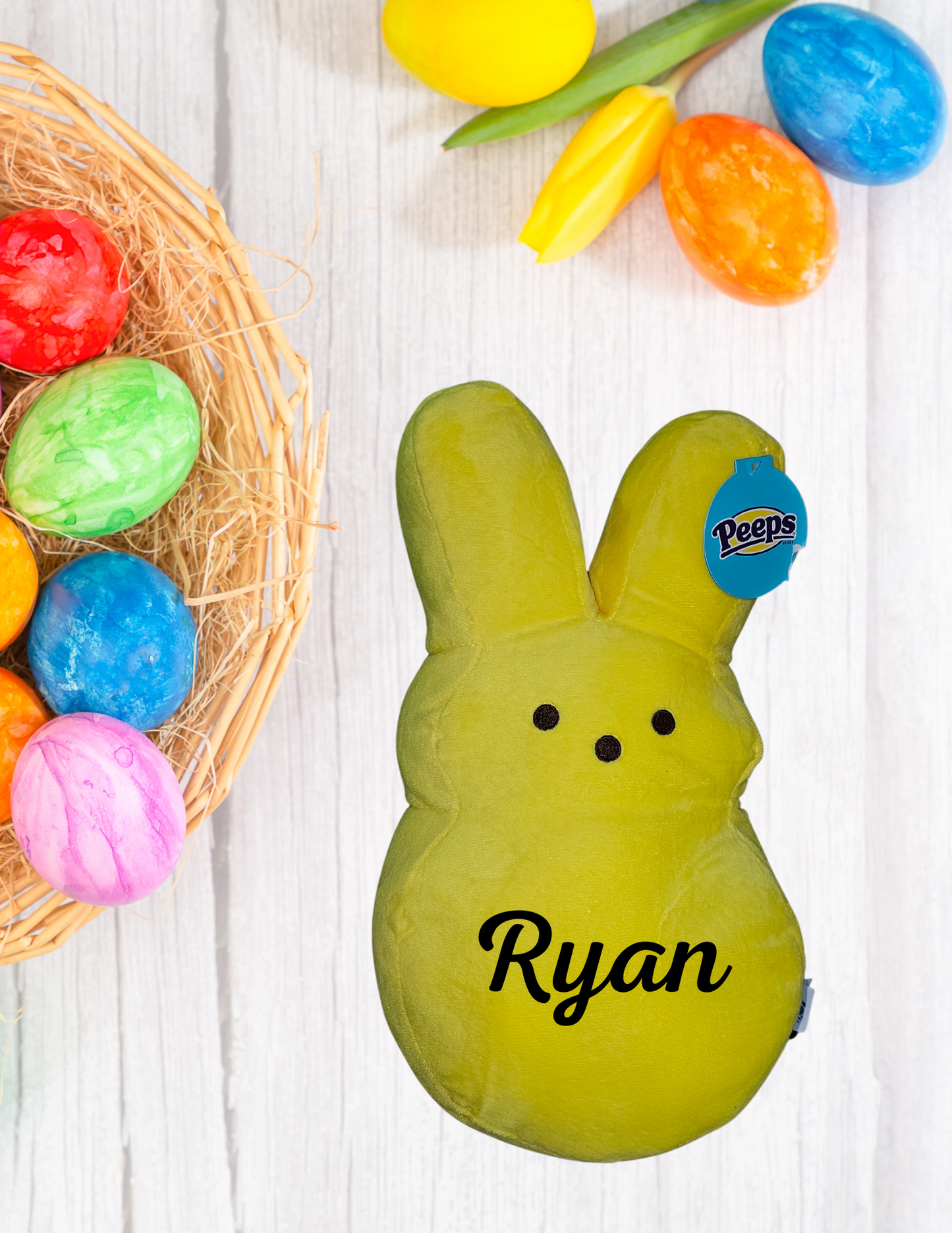 Personalized stuffed 15" Peeps for Easter