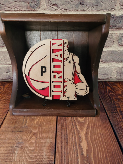 Basketball Wooden Ball & Player Plaque