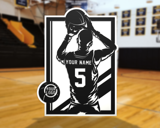 Basketball Shooting Wooden Plaque