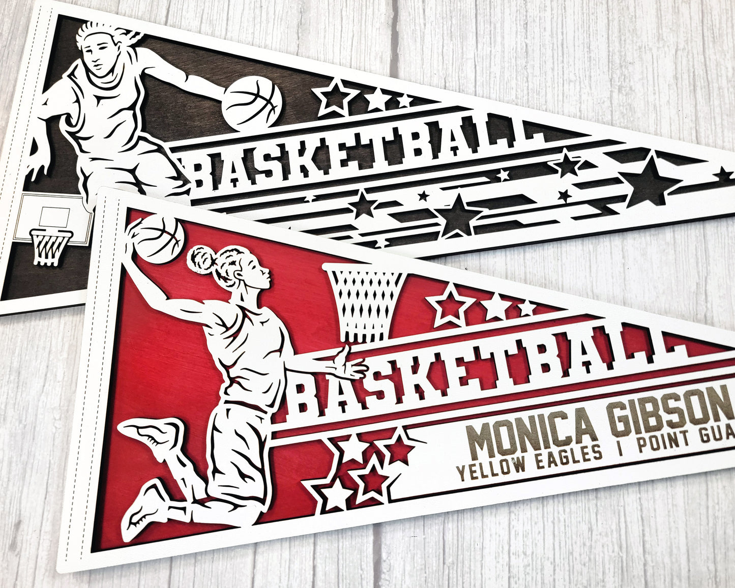 Customized Wooden Basketball Flag