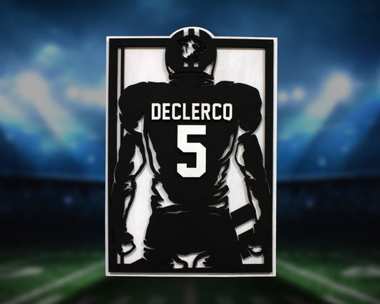 Football Wooden Player Plaque