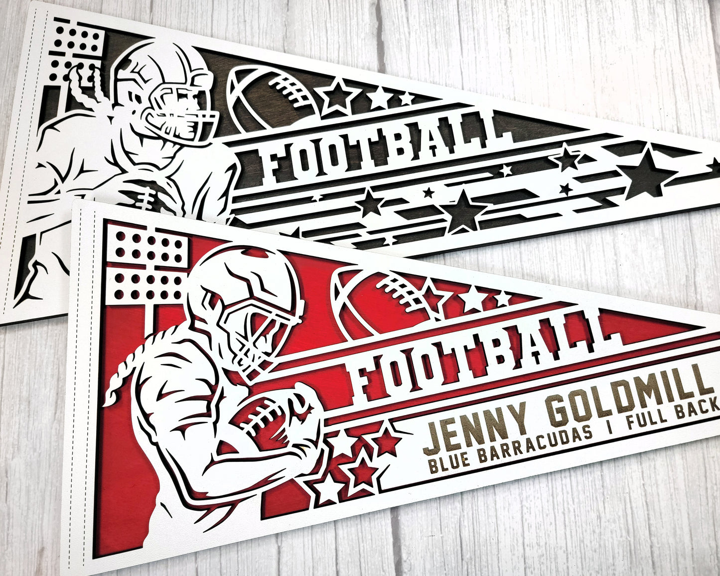 Customized Wooden Football Flag