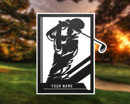 Golf Wooden swinging Plaque