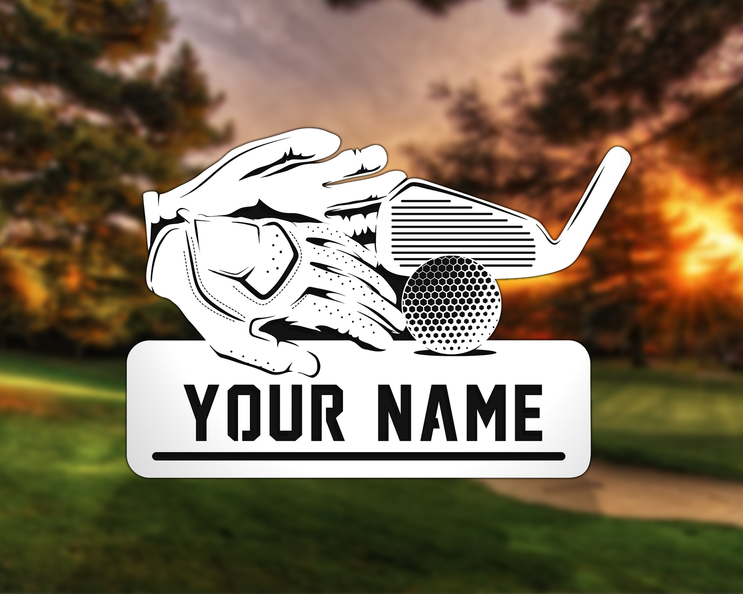 Golf Wooden Equipment Plaque