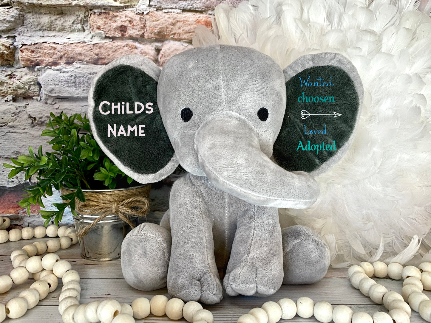 Customized Baby Birth Stat Elephant