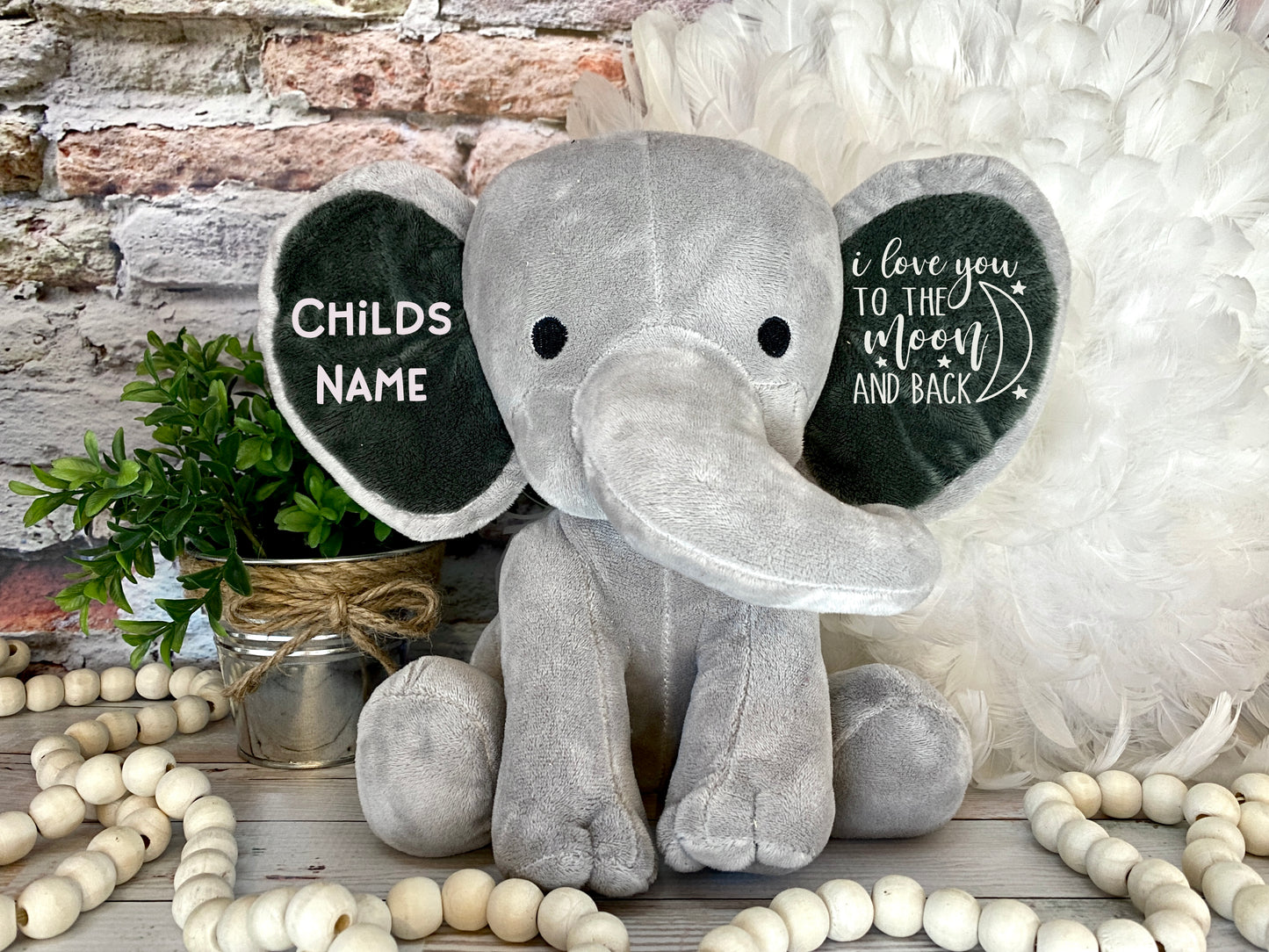 Customized Baby Birth Stat Elephant