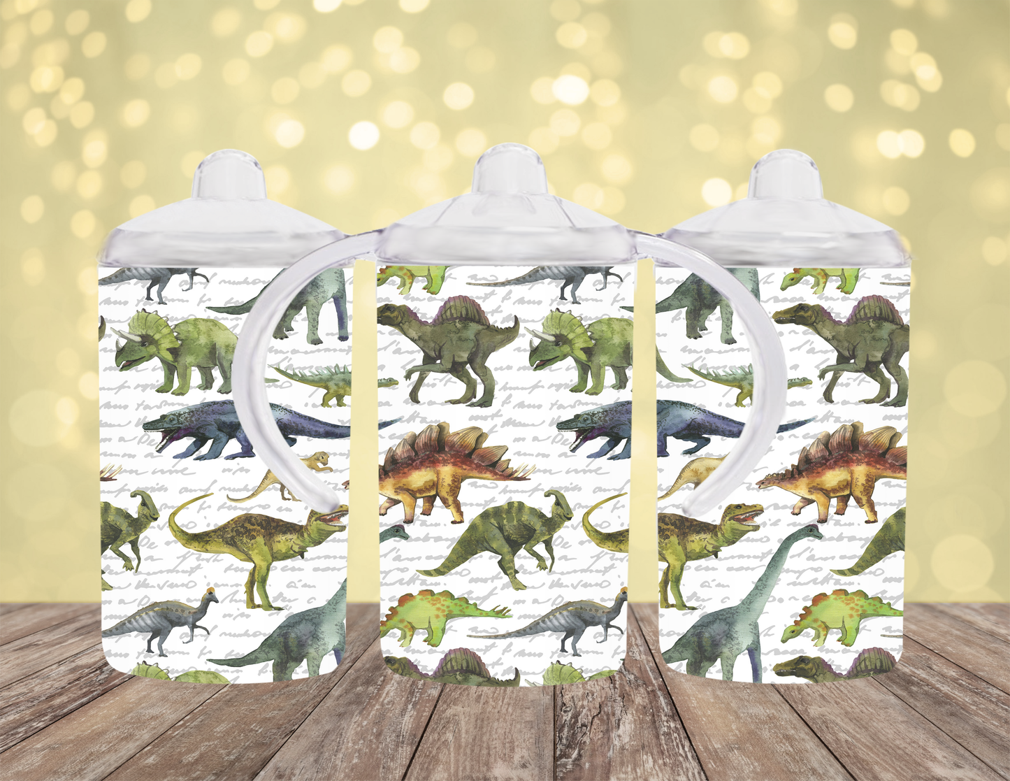 Hand Drawn Dinosaur Sippy Cup