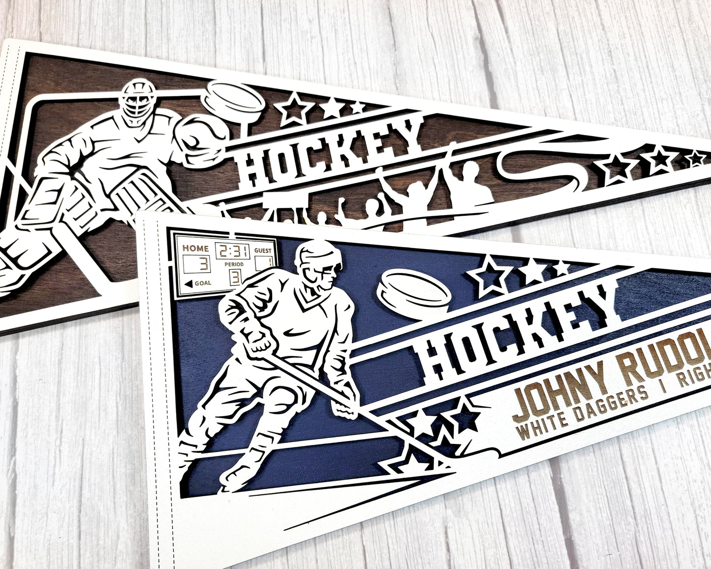 Customized Wooden Hockey Flag