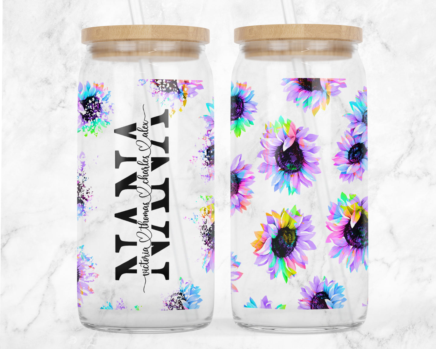 Custom NANA Glass Can Tumbler