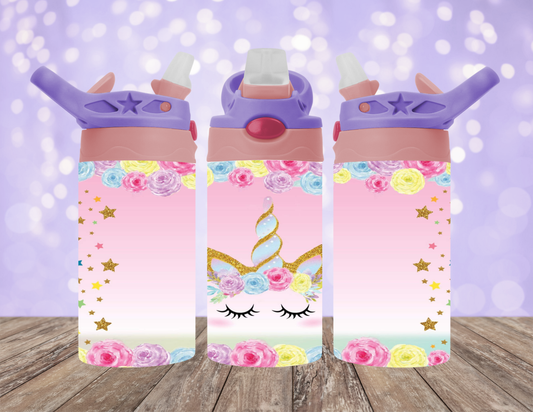 Unicorn and Roses Kids tumbler