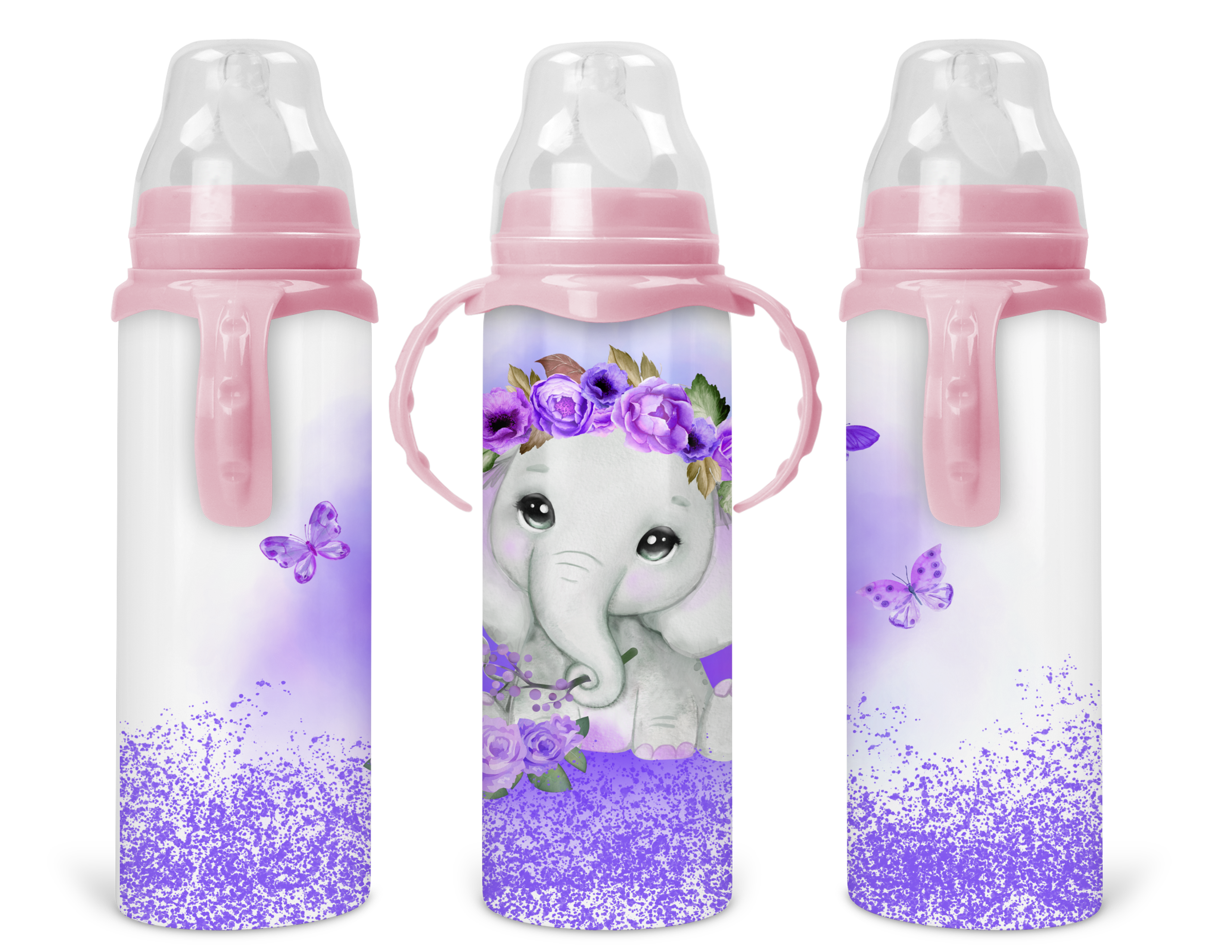 Baby Lamby Enviro-Safe Dual Insulation Stainless Steel Baby Bottles, Purple