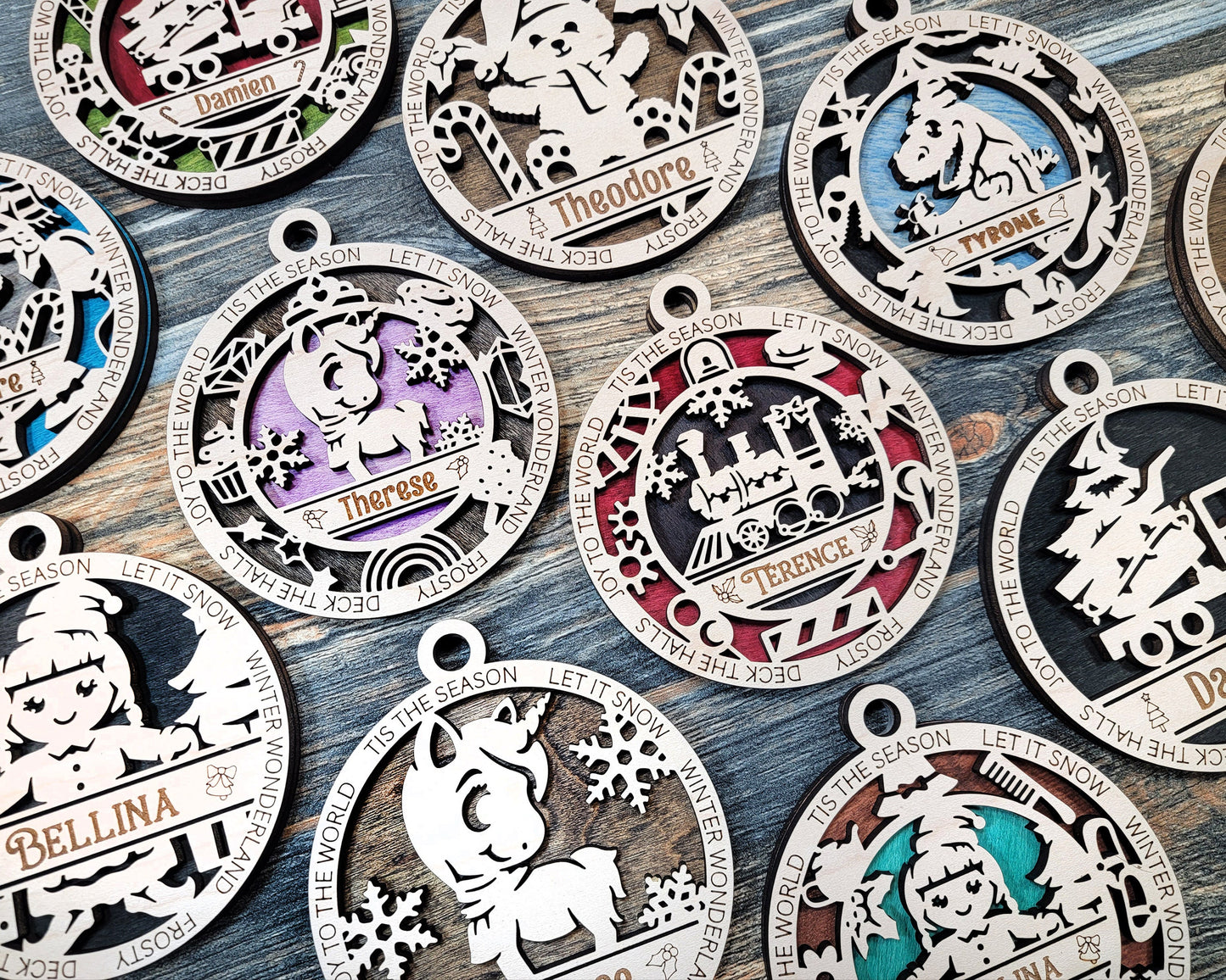 Tiny Tots kids personalized ornaments