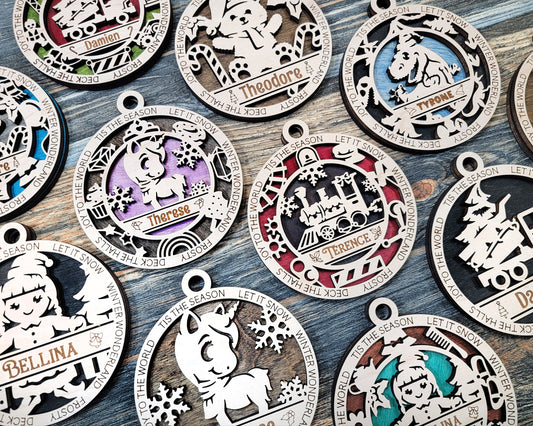 Tiny Tots kids personalized ornaments