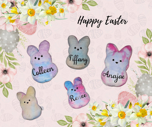 Personalized stuffed Peeps for Easter