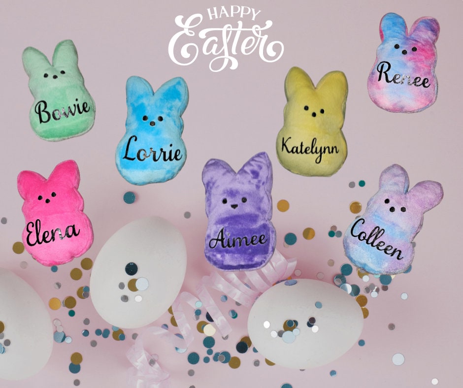 Personalized stuffed Peeps for Easter