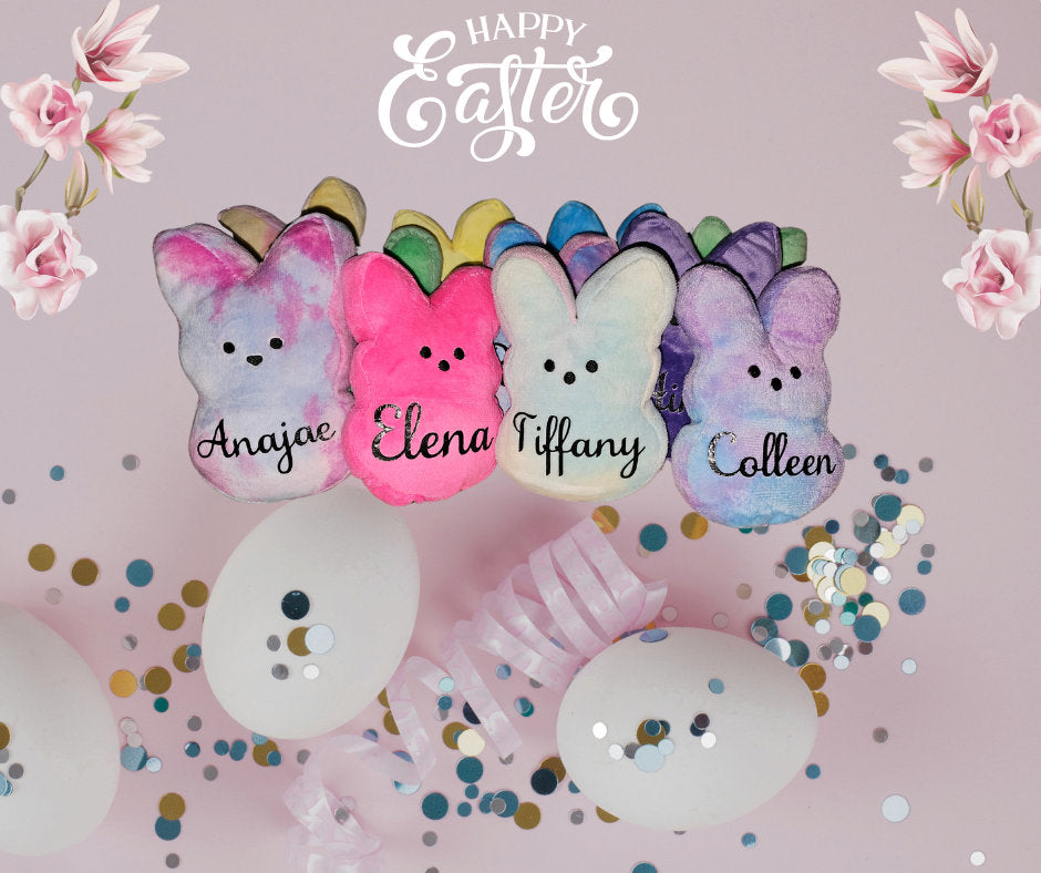 Personalized stuffed Peeps for Easter