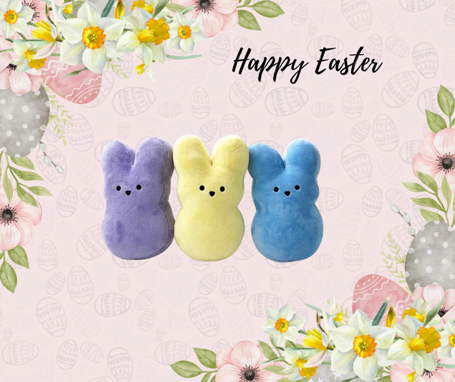 Personalized stuffed Peeps for Easter