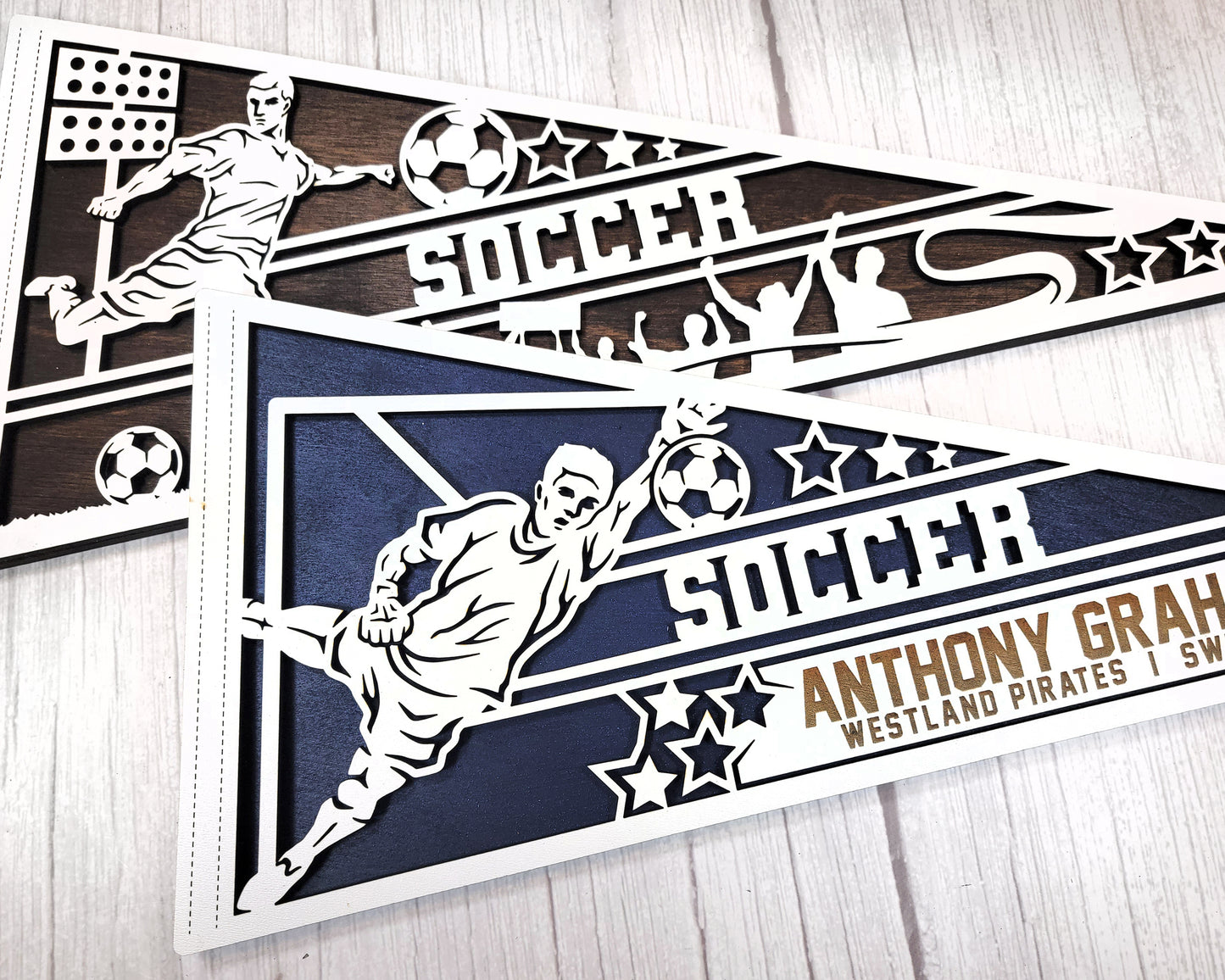 Customized Wooden Soccer Flag