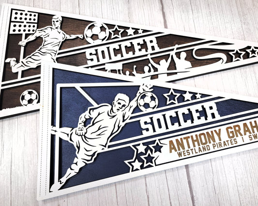 Customized Wooden Soccer Flag