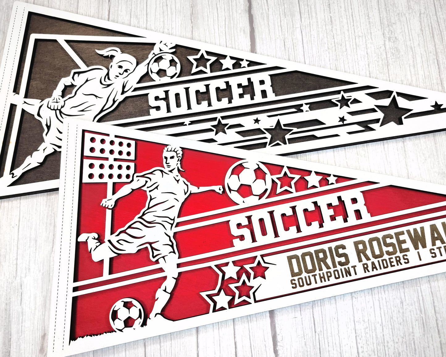 Customized Wooden Soccer Flag