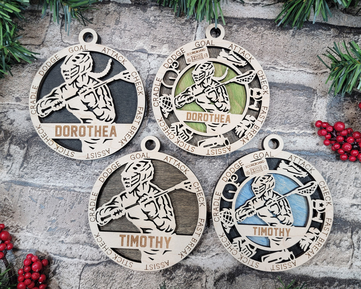 Lacrosse ornament personalized