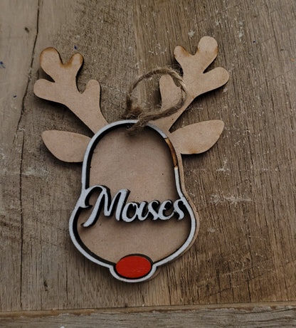 Customizrd Reindeer Ornament